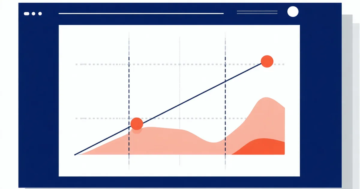 Clean chart showing task time reduction over weeks after automation deployment